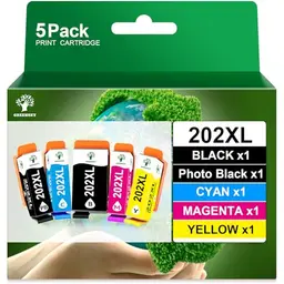 GREENSKY 202XL kompatible Druckerpatronen Multipack für Epson XP 6000 - 5er-Pack