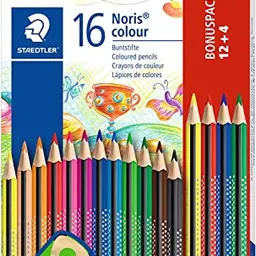 STAEDTLER Buntstifte Noris Colour, 16 Stück, ergonomisch und bruchsicher im Kartonetui