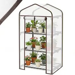 Sekey Mini Tomatengewächshaus 3 Etagen, kleines Balkon-Gewächshaus