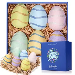 BODY & EARTH Badebomben Geschenkset, 6 handgefertigte Badekugeln mit ätherischen Ölen – Ideal für Mama, Freundin und Kinder