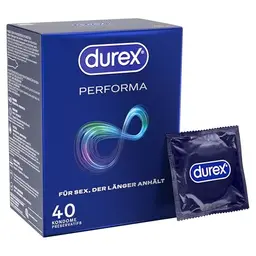 Durex Performa Kondome – Angenehmer Geruch und komfortabler Sitz – 40er Pack (1 x 40 Stück)