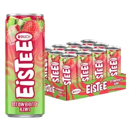 RAUCH Eistee Strawberry Kiwi - Fruchtiger Durstlöscher in 12 Dosen (330 ml)
