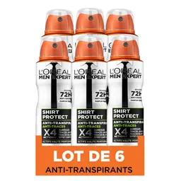 L'Oréal Paris Men Expert Shirt Protect Deodorant Spray, 150 ml, 6 Stück
