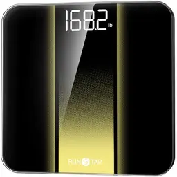 RunStar digitale Personenwaage mit LED-Display, 180 kg/400 lb, gehärtetes Glas