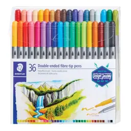 STAEDTLER 3200 Doppelfasermaler – 36er Etui, sortiert