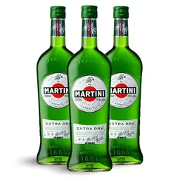 MARTINI Extra Dry Wermut Aperitif, 3 x 75 cl, italienischer weißer Wermut mit Botanicals