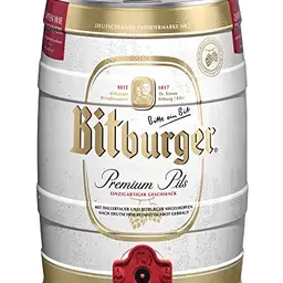 BITBURGER® Premium Pils Partyfass mit Zapfhahn (5l) - Hopfenbetonter Pilsgenuss