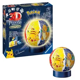 Ravensburger 3D Puzzle 11547 – Pokémon Nachtlicht LED Nachttischlampe für Fans ab 6 Jahre