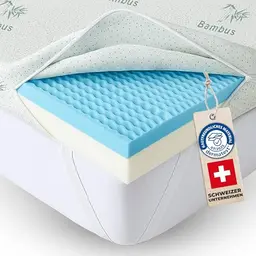Welldora Premium Topper 80x200cm – Wendbar mit 2 Härten, orthopädischer 5-Zonen-Matratzentopper, Oeko-Tex