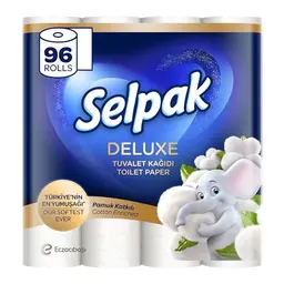 Selpak Deluxe Toilettenpapier, 96 Rollen – Extra weich und stark, 3-lagig
