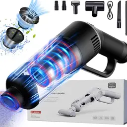 Justdfine Handstaubsauger 16000Pa kabellos für Auto und Haus - Beutellos, Nass/Trocken, 120W