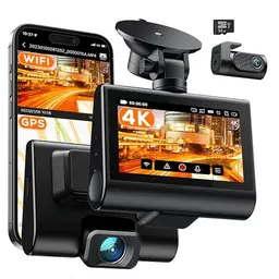 iZEEKER 4K Dual-Dashcam mit Wi-Fi, GPS und 32 GB SD-Karte, 7,6 cm Touchscreen, Nachtsicht, 170° Weitwinkel