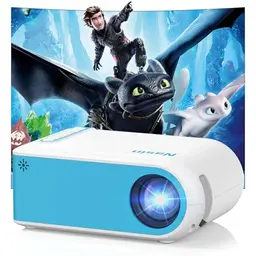 Nasin Mini Beamer, Tragbarer 1080P Projektor für Heimkino und Outdoor, Kompatibel mit iOS & Android, Bluetooth