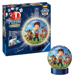 Ravensburger 3D Puzzle Nachtlicht Paw Patrol - LED Nachttischlampe für Kinder ab 6 Jahren