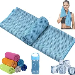 6er Pack Kühltücher mit Aufbewahrungsbox, 30x100 cm, kühlende, schnelltrocknende Tücher für Sommer, Sport und Freizeit