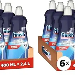 Finish Glanz- und Klarspüler – Strahlendes Geschirr ohne Wasserflecken – 6 x 400 ml (Megapack)