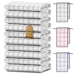 NatureMark Geschirrtücher 10er Set 50x70 cm – 100% Baumwolle, saugfähig & strapazierfähig, Farbe: Anthrazit