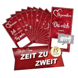 YSUVIN 15 Dates-Karten für Paare - Kreatives Überraschungsgeschenk für Valentinstag und Jahrestag