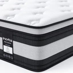 Inofia Matratze H3/H4 120x200 28cm - 7-Zonen Federkern, Öko-Tex Zertifiziert - 100 Nächte Probeschlafen