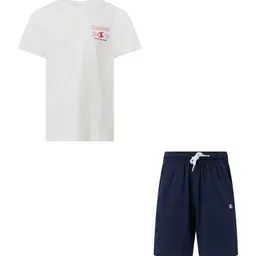 Champion Jungen Graphic Set mit Logo, Weiß (WW001), L