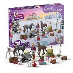Schleich Horse Club Adventskalender 2025 – Weihnachtsüberraschung mit Sofia, 3 Pferdefiguren & Zubehör | 34 Teile
