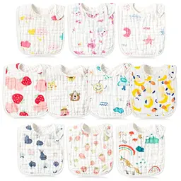 WATINC Baby Lätzchen Set, wasserdicht, waschbar, mit Klettverschluss, für Jungen & Mädchen, Geburtstagsgeschenk