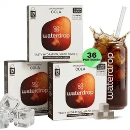 waterdrop® Original Cola – 36 zero Kalorien Würfel – Zuckerfrei & Geschmack für Wasser – Softdrink Alternative