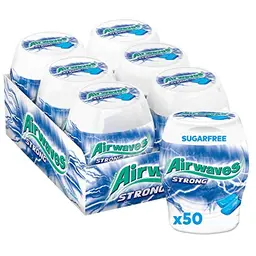 Airwaves Kaugummi Strong, zuckerfrei, 6 Dosen (50 Dragees pro Dose)