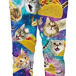 Loveternal Jogginghose Herren Katze Pizza Design Lustige Jogger Sportpants M