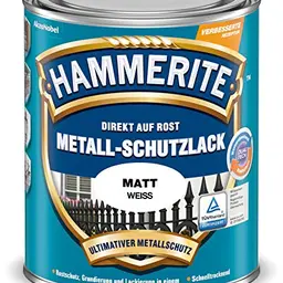 Hammerite Metallschutzlack Matt, Weiß, 750 ml - Rostschutz 3in1