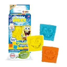 INKEE Sponge Bob Badebomben für Kinder - 3er Pack mit Popcorn-Aroma und Farben