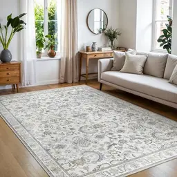 BEIMO Boho Teppich für Wohnzimmer und Schlafzimmer, Vintage, waschbar, rutschfest, 120x170 cm
