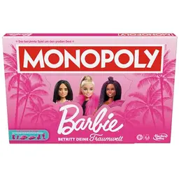Monopoly Barbie Edition – Klassisches Brettspiel inspiriert von Barbies Traumwelt für Kinder und Teenager