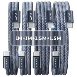 LISEN 240W USB C auf USB C Kabel, 4er-Pack (1M, 1M, 1.5M, 1.5M)