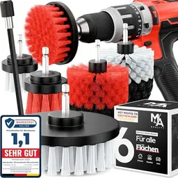 Bürstenaufsatz für Akkuschrauber 6er Set für Auto, Haushalt, Garten & mehr