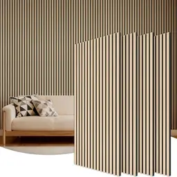 TONOR Akustikpaneele aus Holz, 4 Stück, 120 x 60 cm - Wandverkleidung Holzoptik für Wohnzimmer und Büro