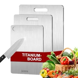 3er Set Titan Schneidebrett, BPA-frei, doppelseitig, ideal für Fleisch und Obst