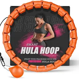 Hula Hoop Reifen für Erwachsene zum Abnehmen und Trainieren, inklusive Gewichtskugeln, für Hüfte, Beine und Po
