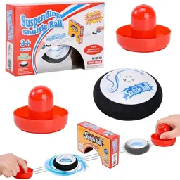 Tragbares Air Hockey Puck Set mit 2 roten Lufthockey-Pucks für Kinder und Erwachsene