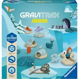 Ravensburger GraviTrax Junior Ice Erweiterung - Murmelbahn aus nachhaltigen Rohstoffen, Konstruktionsspielzeug für Kinder ab 3 Jahren