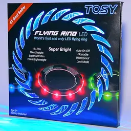TOSY Flying Ring mit 12 LEDs, wasserdicht, leichtes Spielzeug für Pool, Strand & Camping