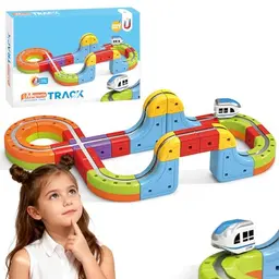 YESHIN Clickrail Elektrisches Zugset mit magnetischen Schienenbausteinen