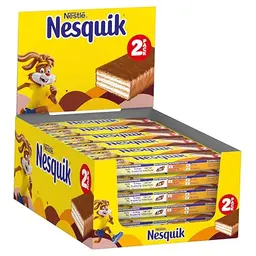 Nestlé NESQUIK Knusperwaffel, schokoladiger Riegel aus Waffel, 30er Pack (je 13g)