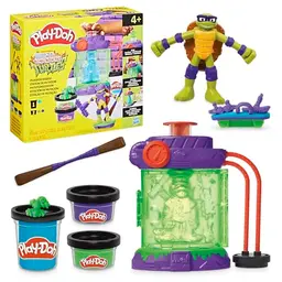 Play-Doh Teenage Mutant Ninja Turtles Mutationsstation Kreativ-Set für Kinder ab 4 Jahre mit 3 Dosen Knete