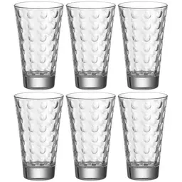 LEONARDO HOME Trinkglas Set, 6 konische Gläser, 300 ml, klar