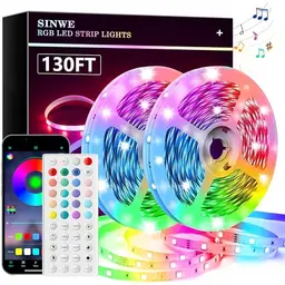 SINWE 40M RGB LED Strip – Smart Lichtleiste mit Fernbedienung und App für Gaming, Küche und Zuhause