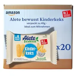 Alete Kinderkeks, ab 8 Monaten, handlich verpackte Butterkekse für Kinder, ideal für unterwegs, 20 x 45 g