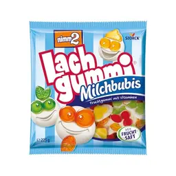 nimm2 Lachgummi Milchbubis Fruchtgummis mit Fruchtsaft, Vitaminen und Milch – 225 g