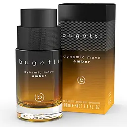 Bugatti Herren Parfüm Dynamic Move Amber 100ml – sinnliches, warmes Eau de Toilette mit Zimt, Tabak & Cypriol