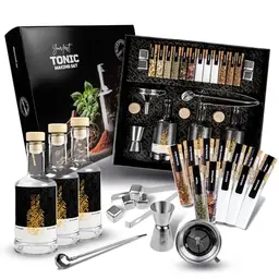 DIBYS Tonic Water DIY Set mit 12 Botanicals & Zubehör | Perfektes Geschenk & Probier-Set für Gin Tonic